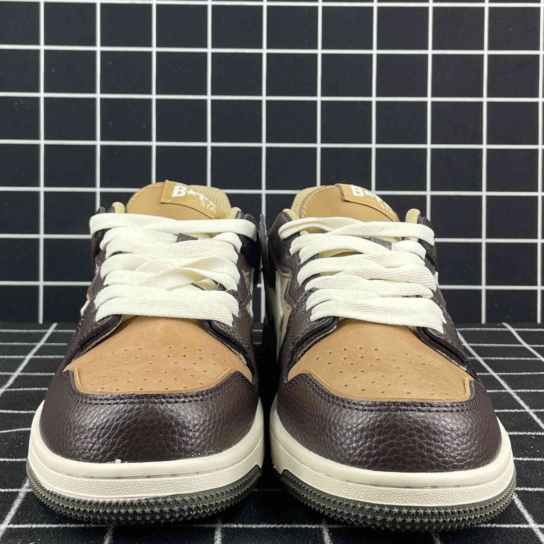 A Bathing Ape Bape Sk8 Sta Brown Ivory Replica