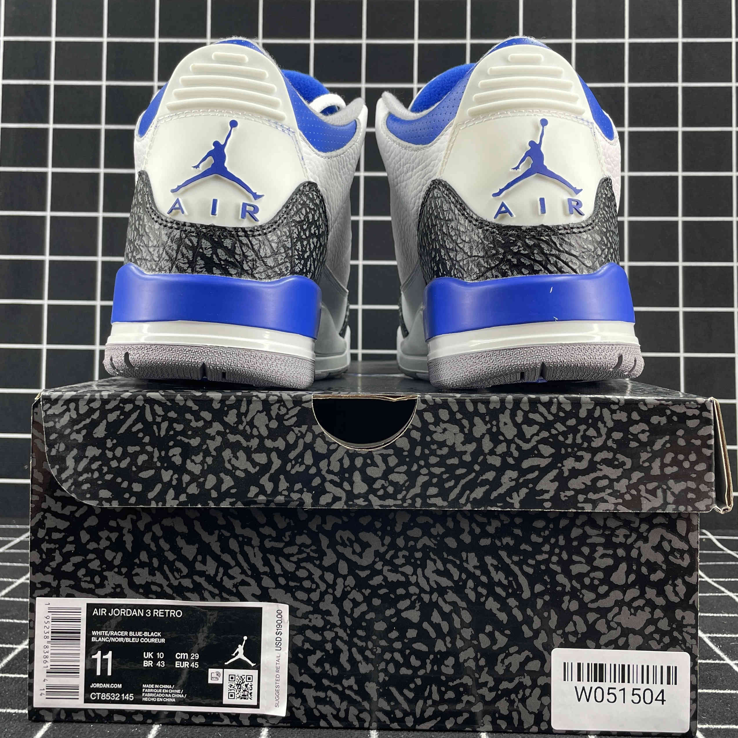 Air Jordan 3 Retro GS Racer Blue Replica