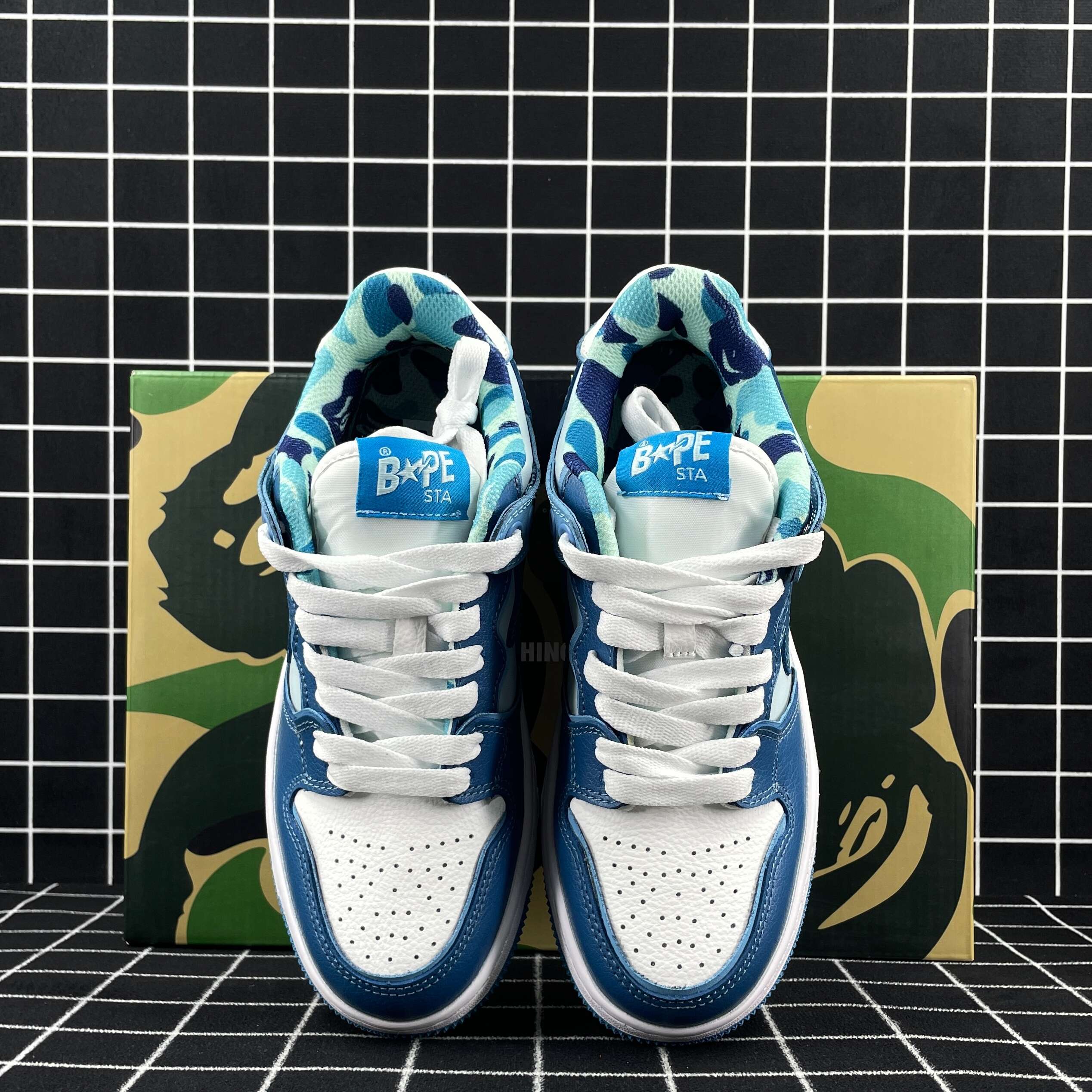 A Bathing Ape Bape Sk8 Sta ABC Camo Blue (2022) Replica
