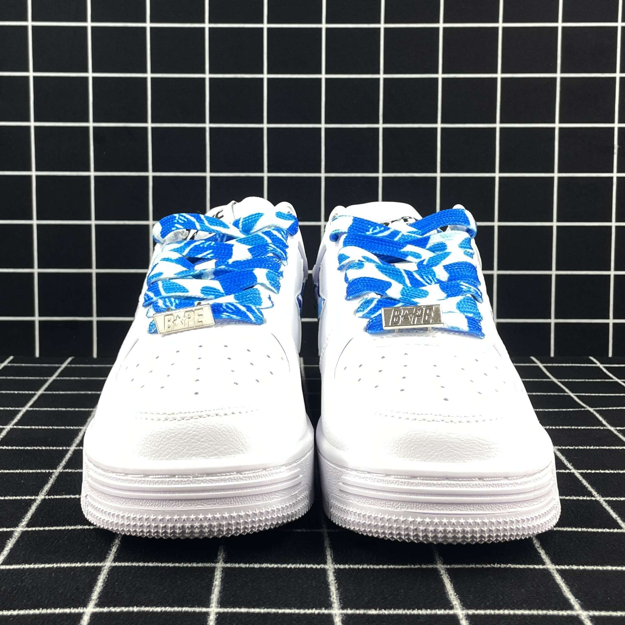 A Bathing Ape Bape Sta Low White ABC Camo Blue Replica