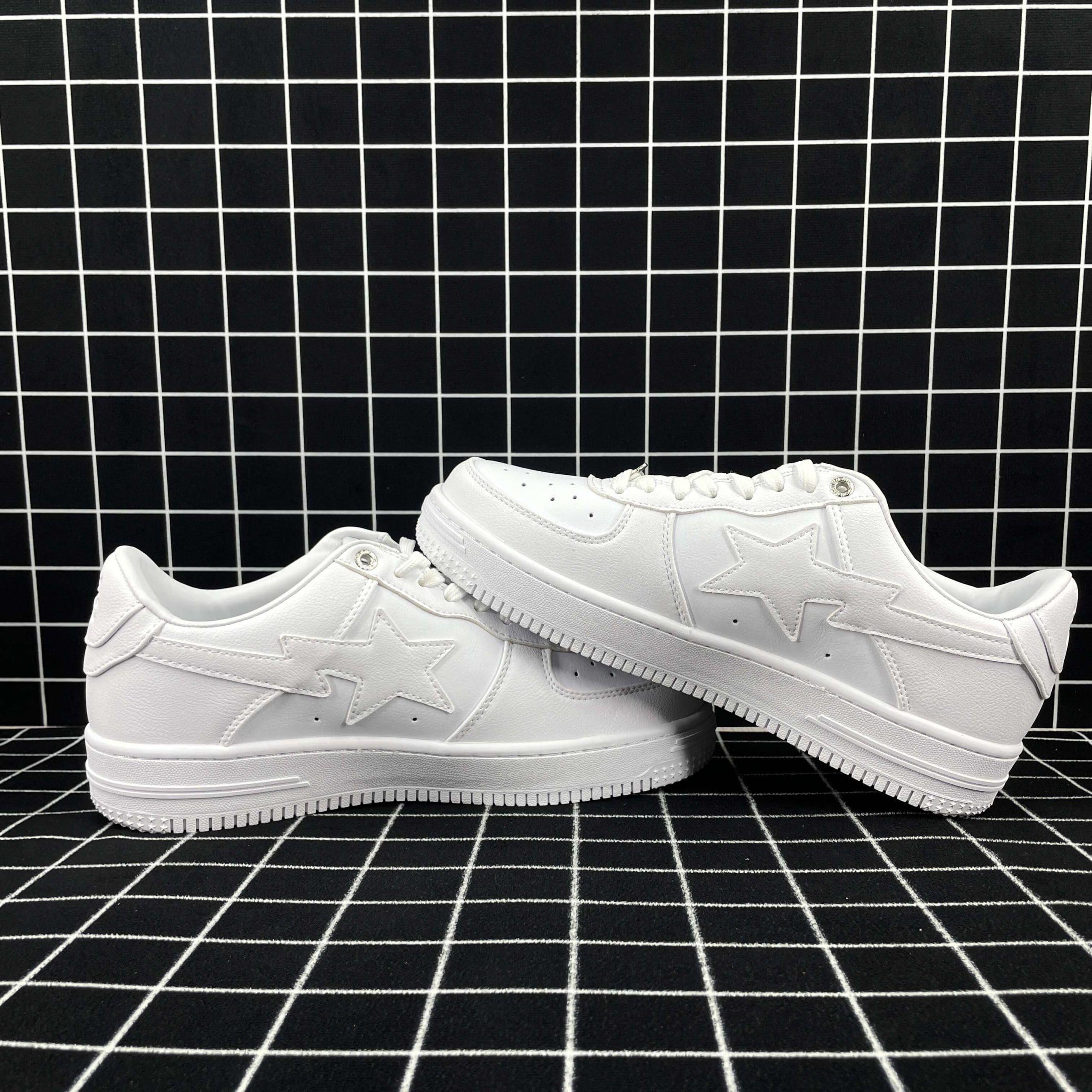 A Bathing Ape Bape Sta Low White Leather (2020) Replica