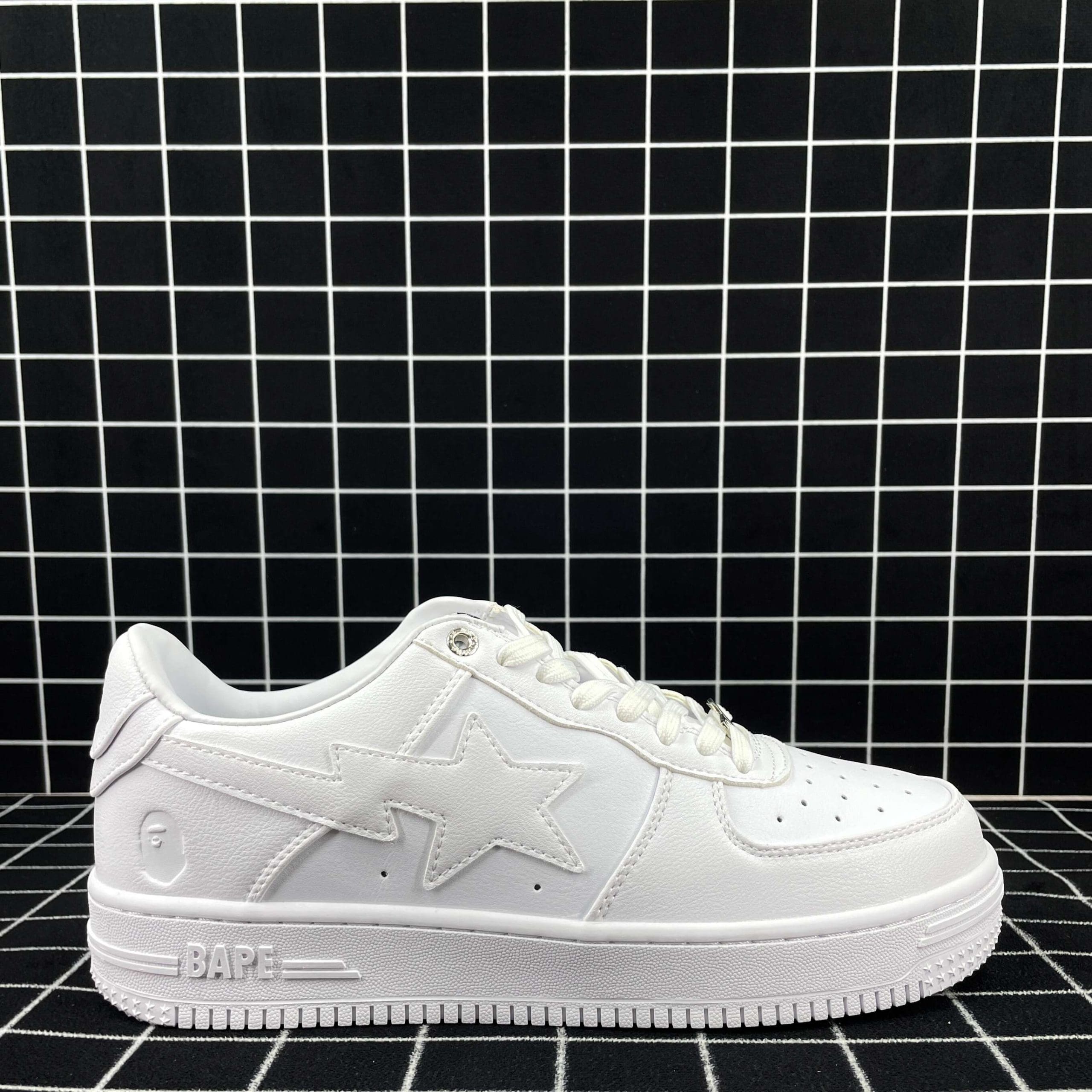 A Bathing Ape Bape Sta Low White Leather (2020) Replica