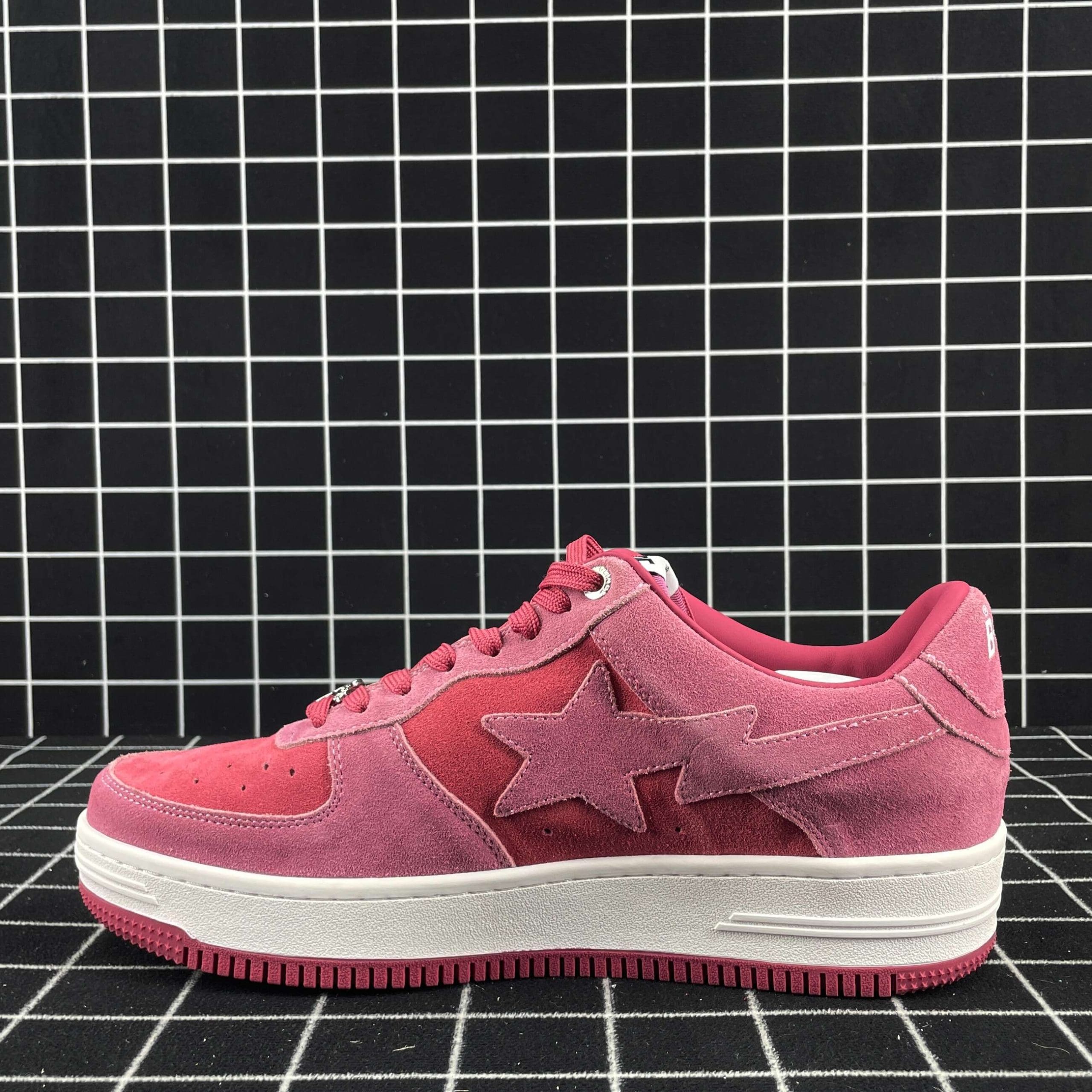 A Bathing Ape Bape Sta Pink Suede Replica