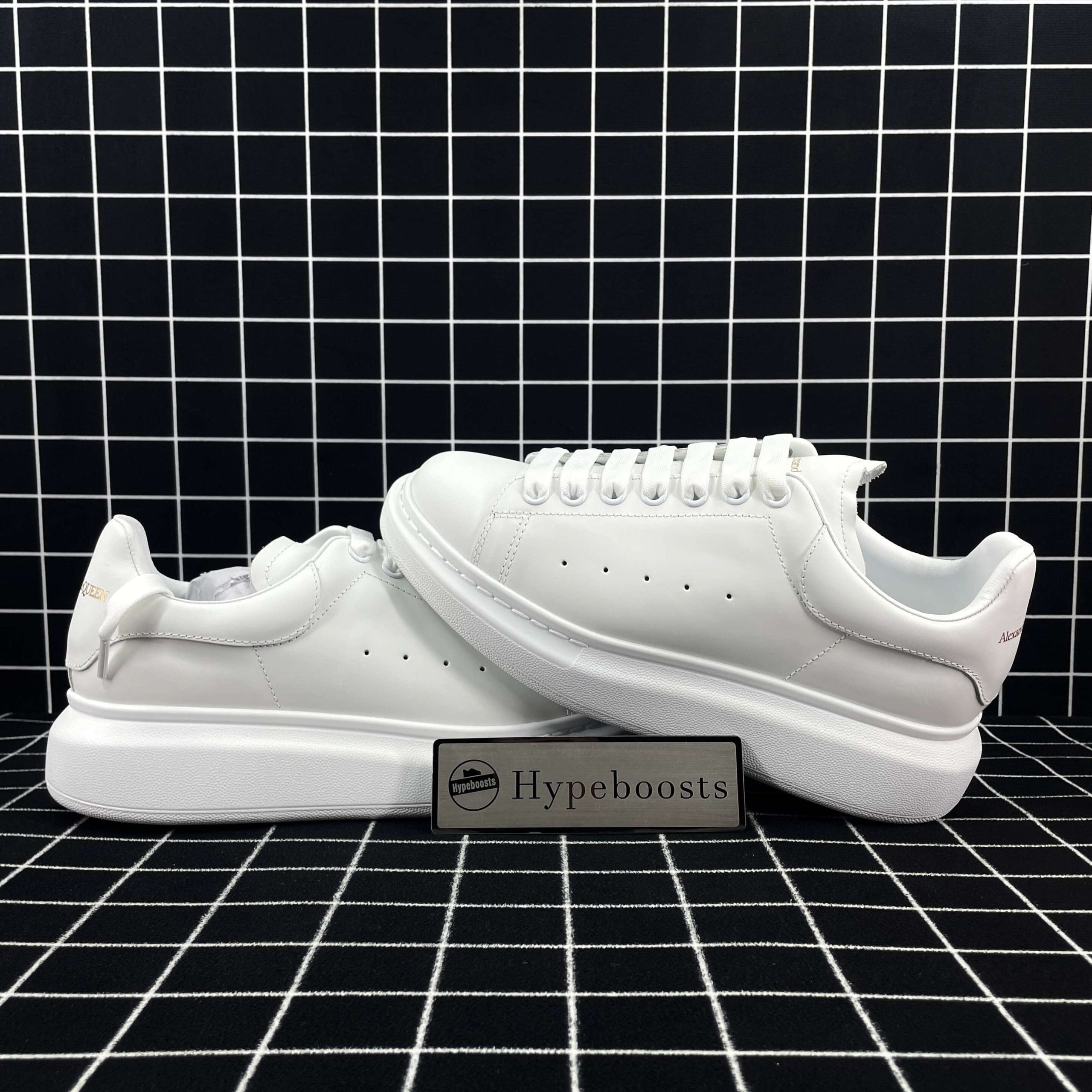 Alexander McQueen Oversized Sneaker White Smooth Calf Leather Replica
