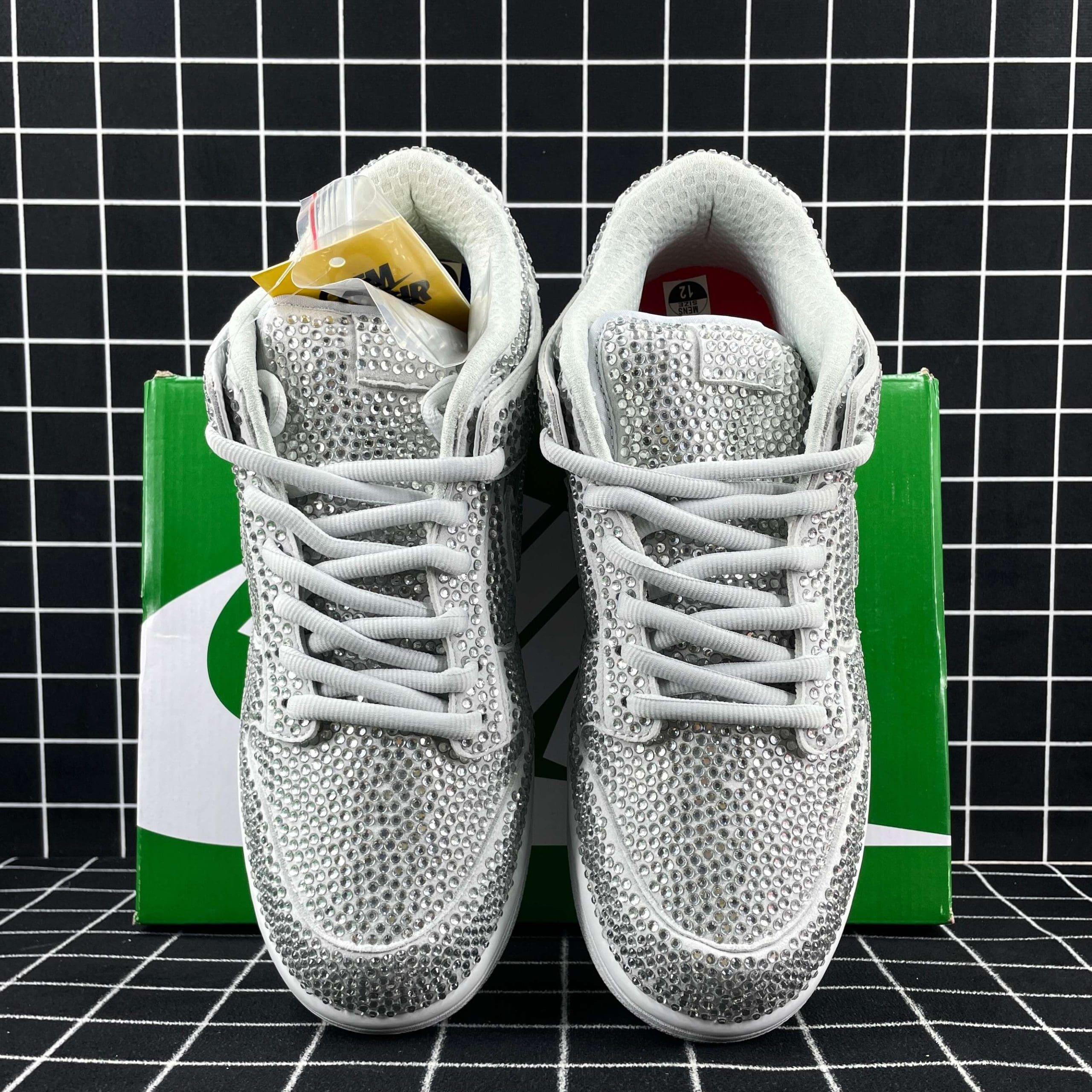 Cactus Plant Flea Market x Swarovski x Dunk Low Pure Platinum Replica