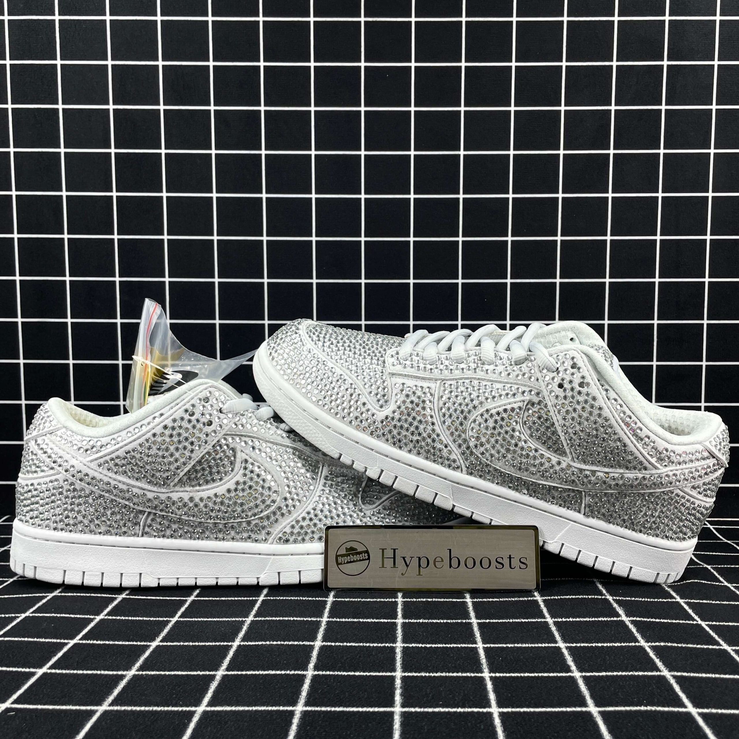 Cactus Plant Flea Market x Swarovski x Dunk Low Pure Platinum Replica