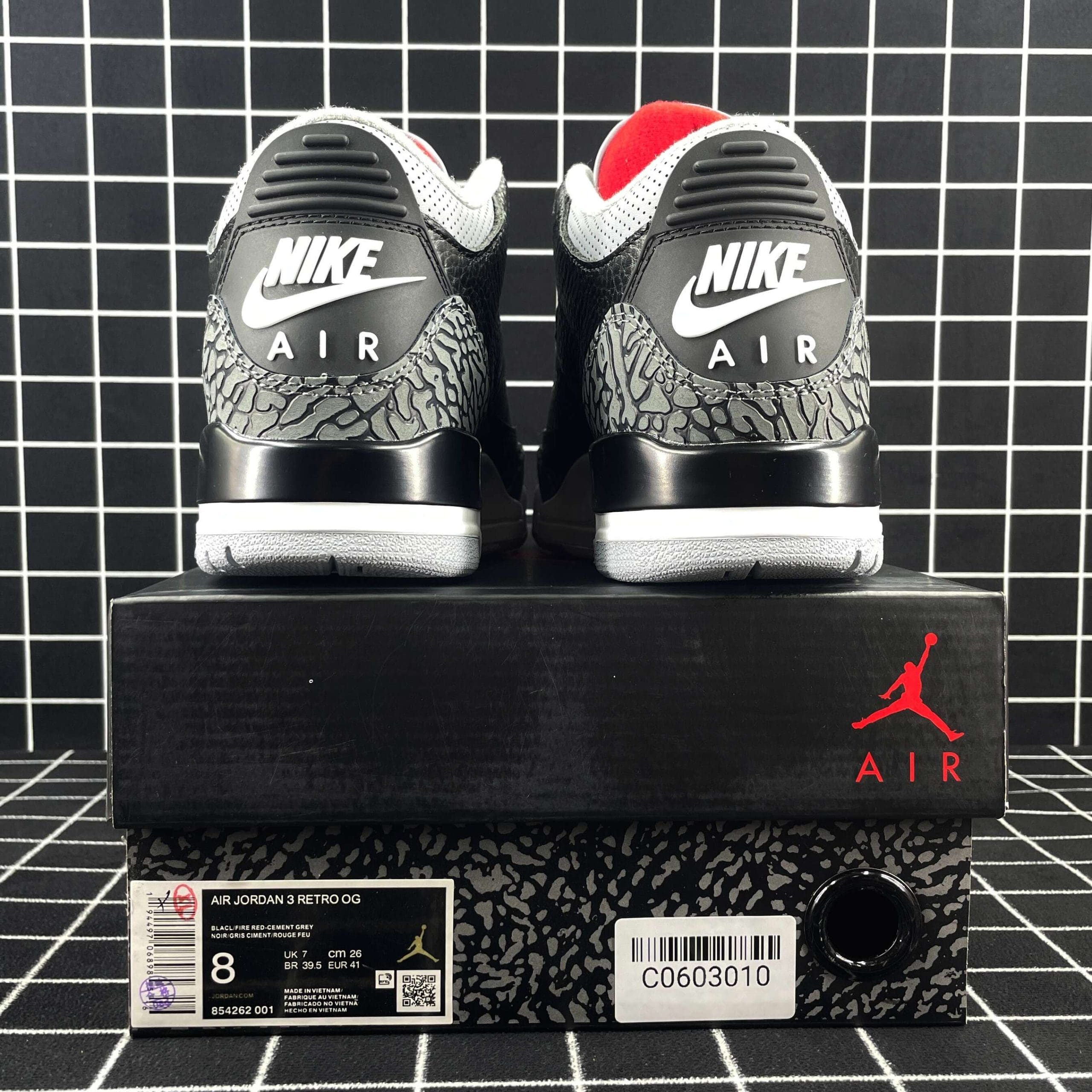 Jordan 3 Retro Black Cement (2018) Replica