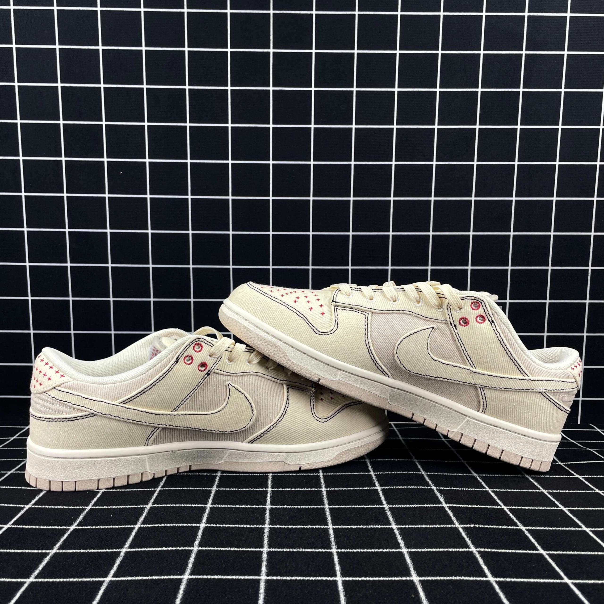 Nike Dunk Low Light Orewood Brown Sashiko Replica