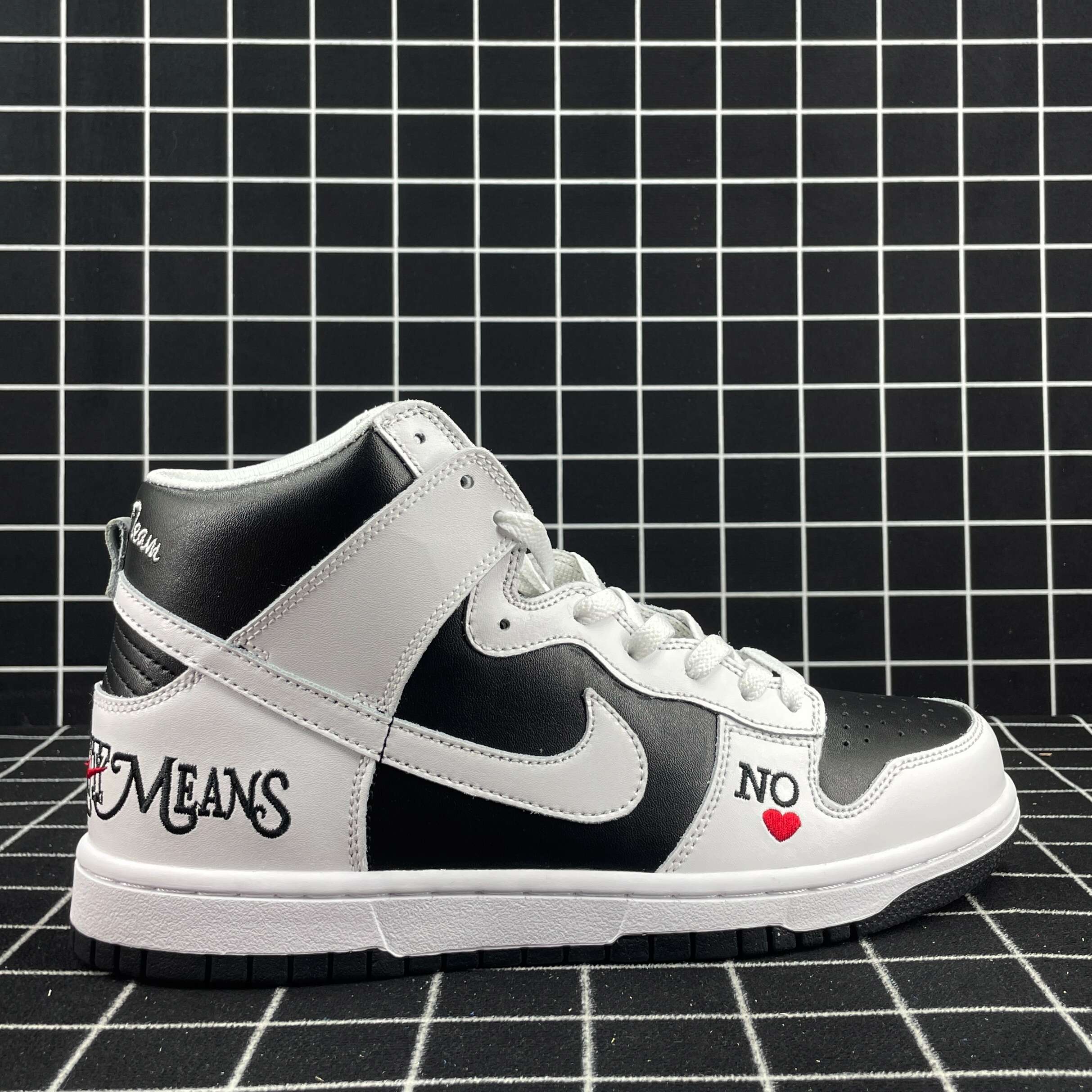 nike sb dunk high “S*pre by any means” black replica