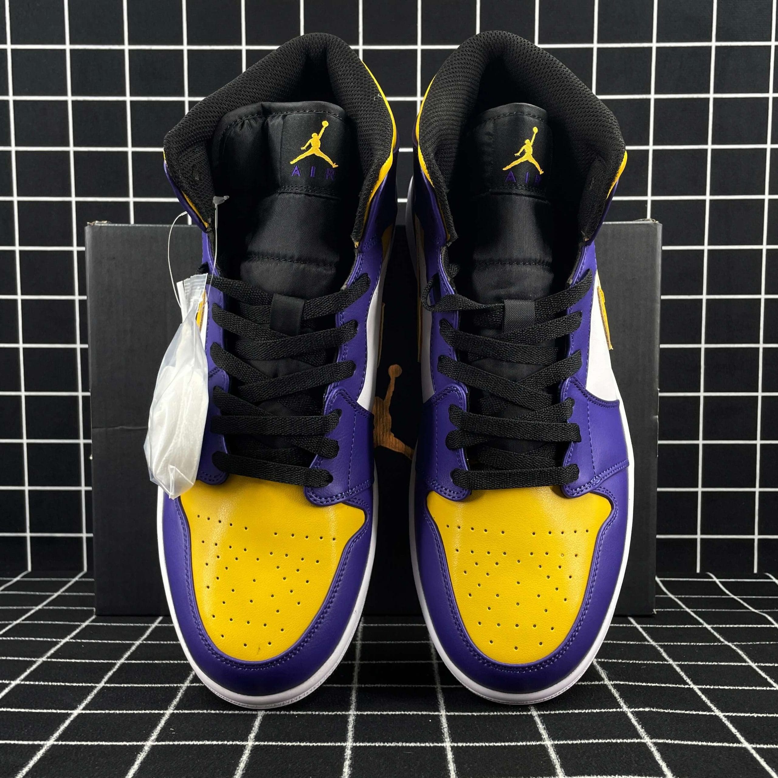 Jordan 1 Mid Lakers Replica