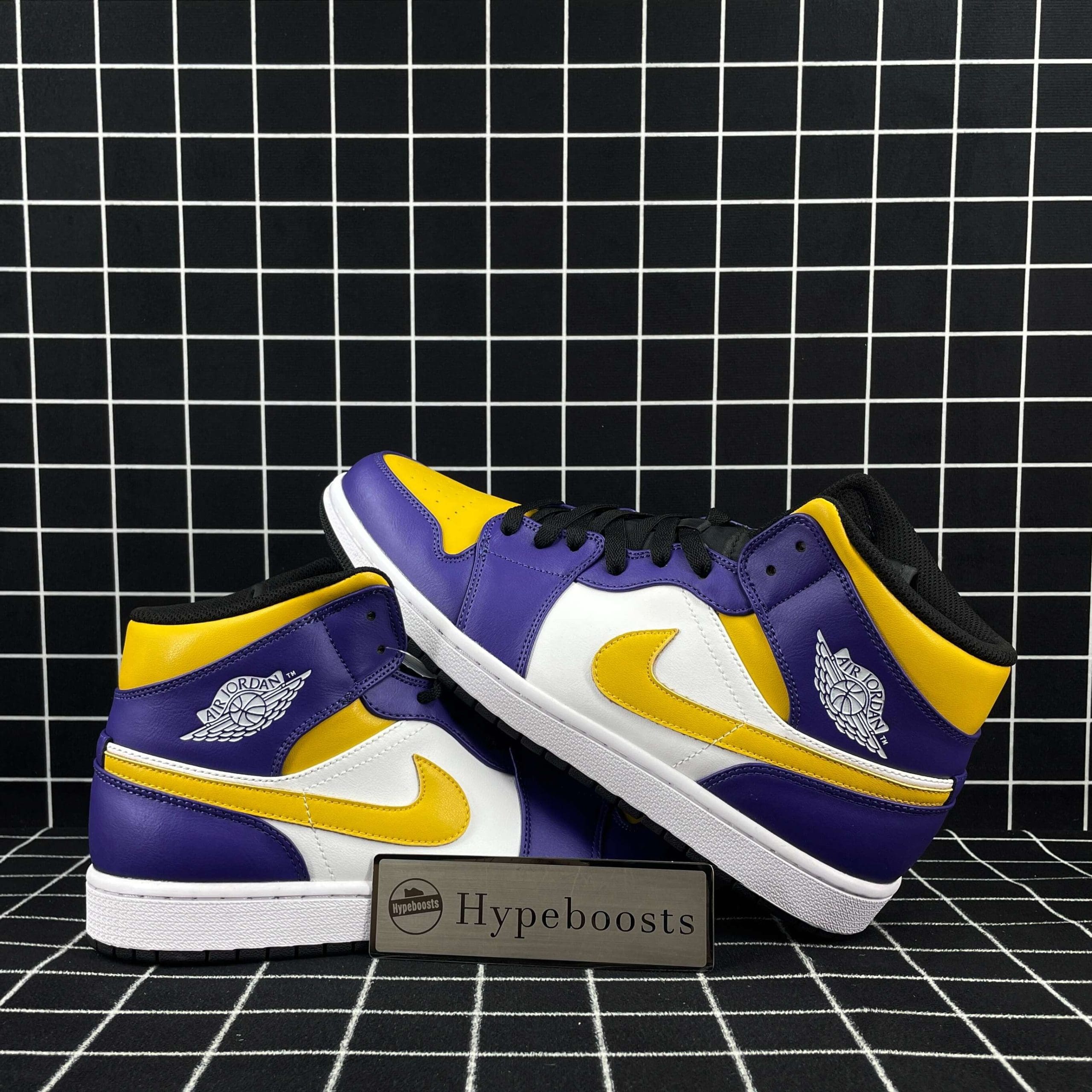 Jordan 1 Mid Lakers Replica