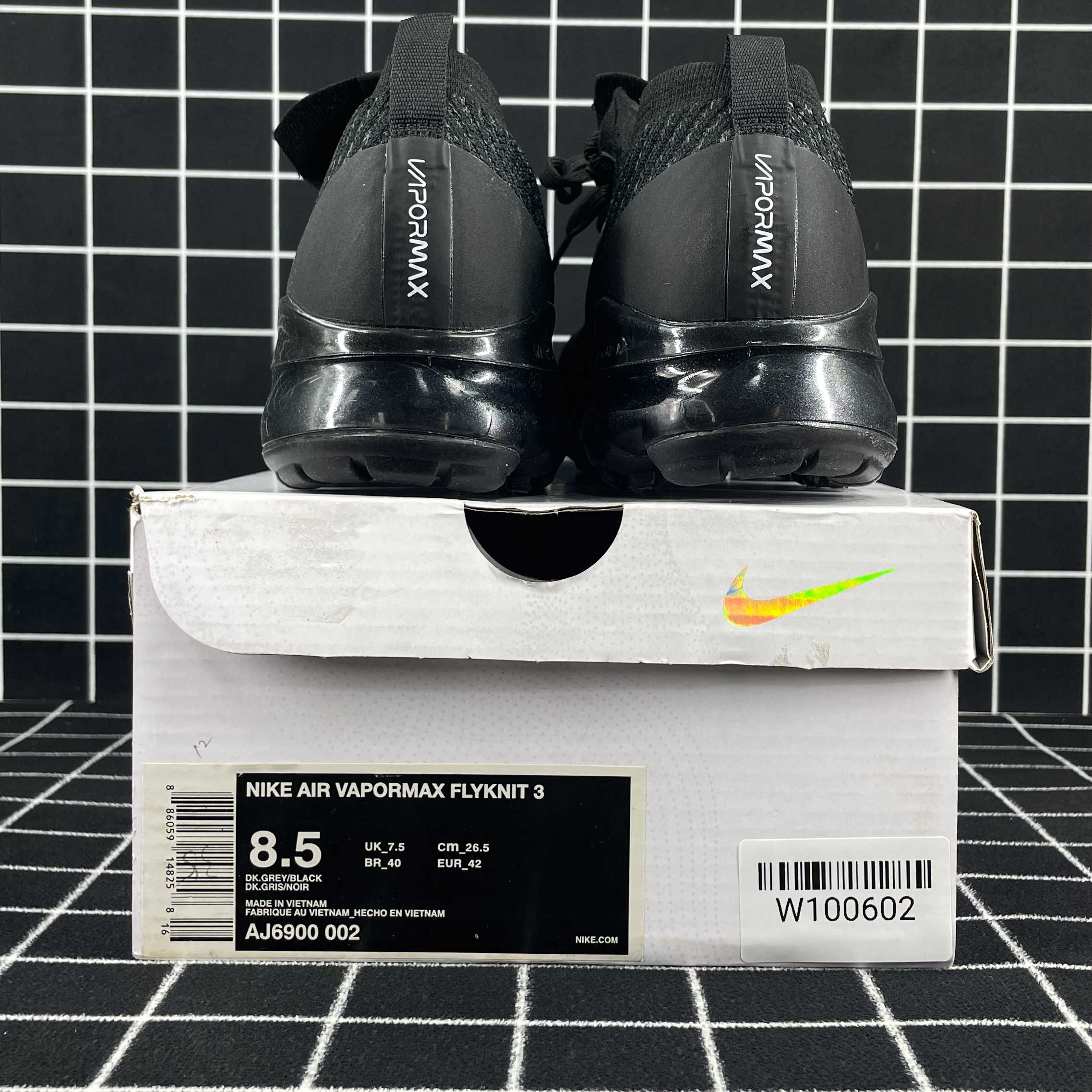 Nike Air VaporMax Flyknit 3.0 Triple Black Replica