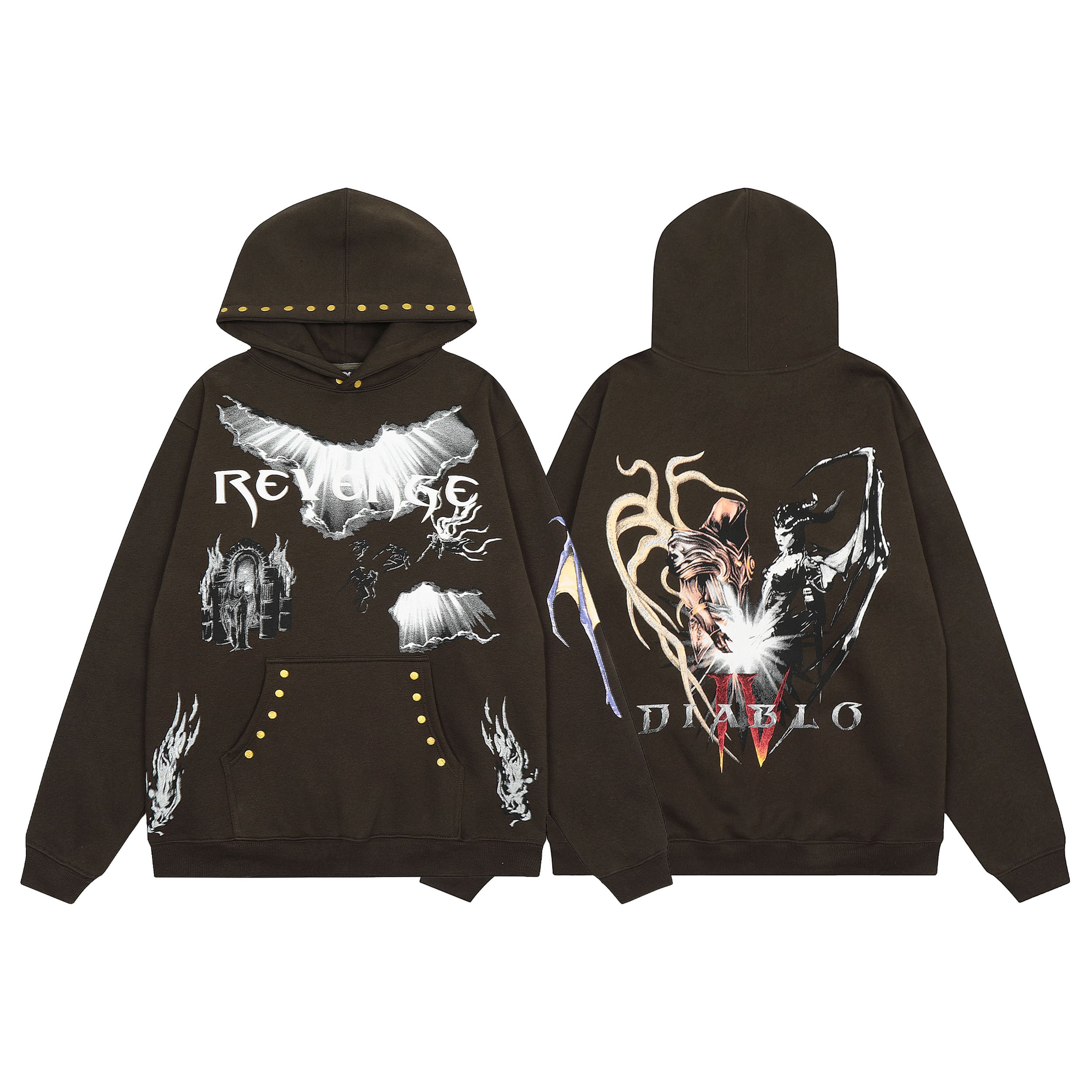 Revenge Keel Smoke Skull Hoodie 2