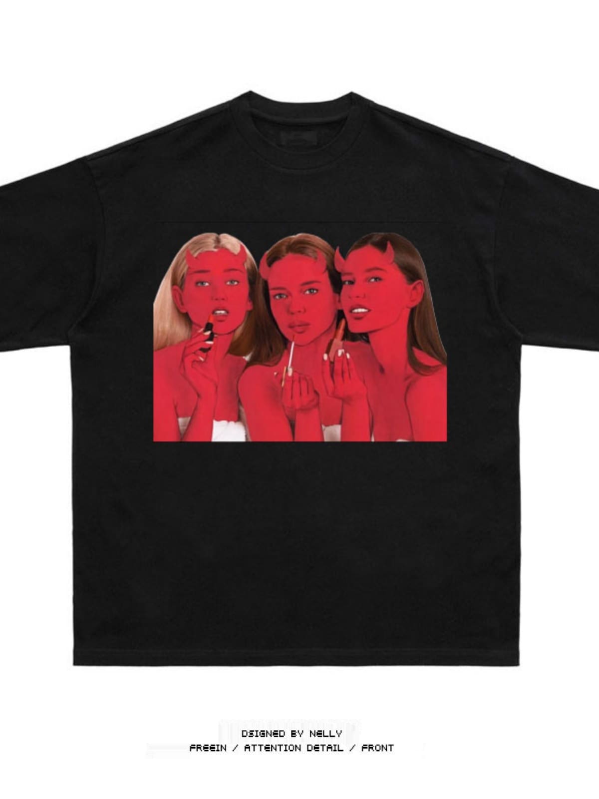 Sicko1993 3Girl Loose Print Tee