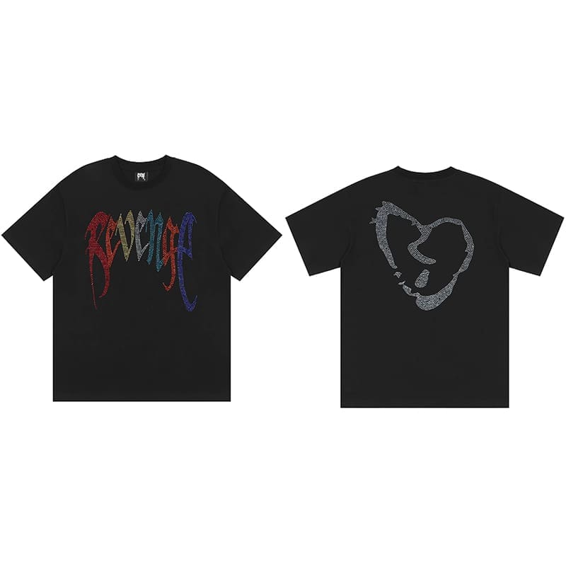 Revenge Rhinestone Palm Tee