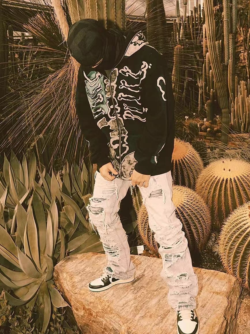 Revenge Embroidery Letter Logo Hoodie