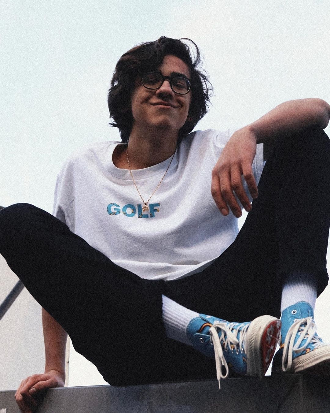 Golf Wang Blue Flame Letter Tee