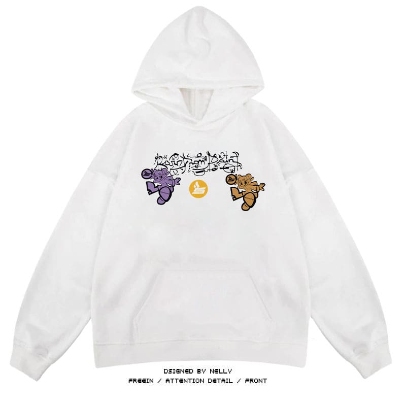 Sicko-1993 Arab Messy Text Hoodie