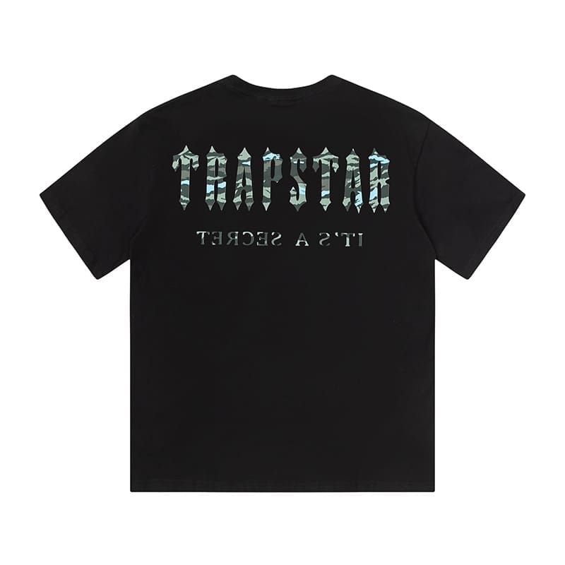 Trapstar Blue Camouflage Large T Hd Print Tee