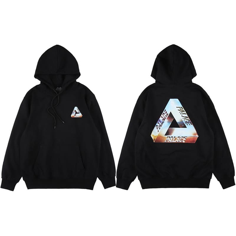 European Skateboard Triangle Print Hoodie