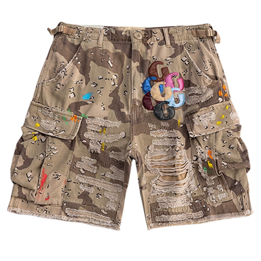 Gallery Dept Fog Distressed Camo Shorts