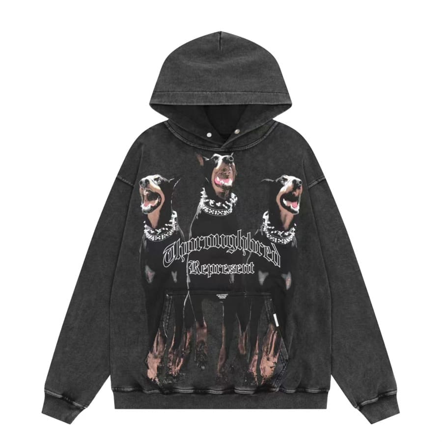 Represent Vintage Washed Doberman Pinscher Hoodie
