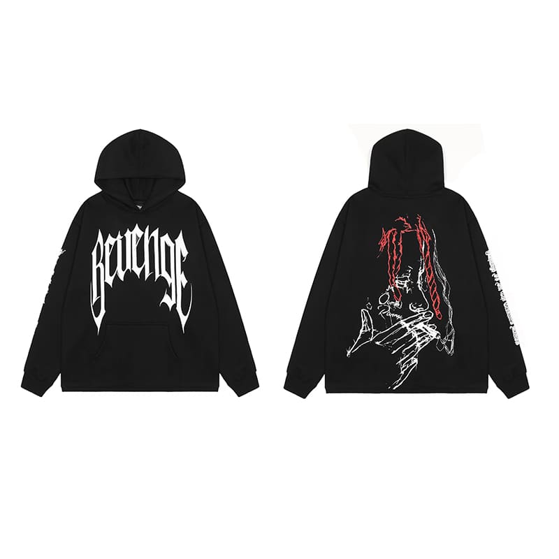 Revenge Keel Smoke Skull Hoodie 2