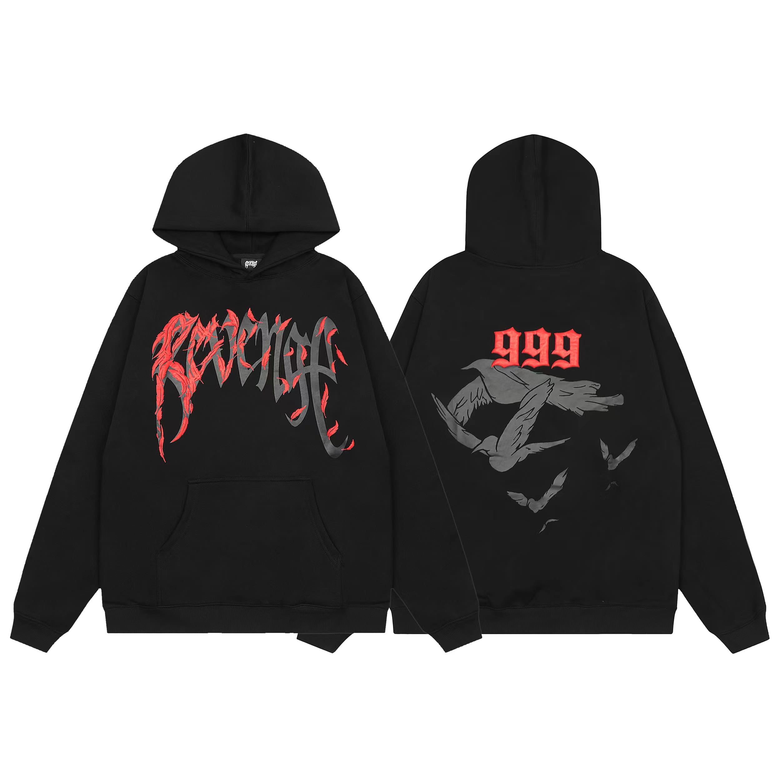 Revenge Keel Smoke Skull Hoodie 2