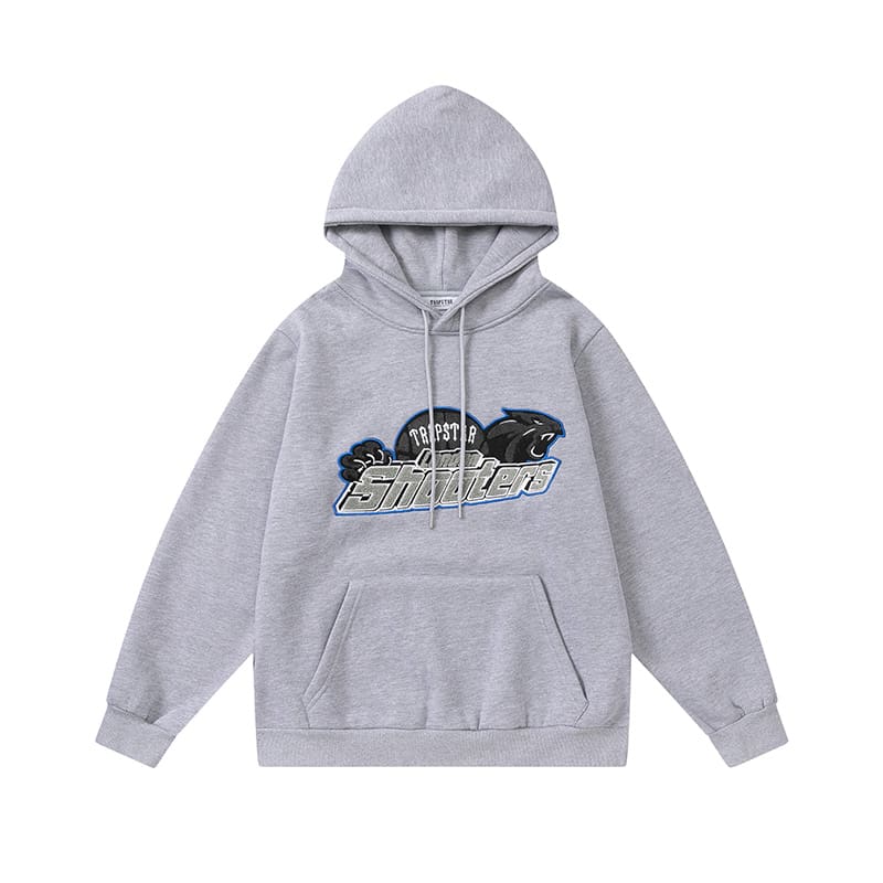Trapstar Blue Gray Tiger Head Towel Embroidery Sweatsuit