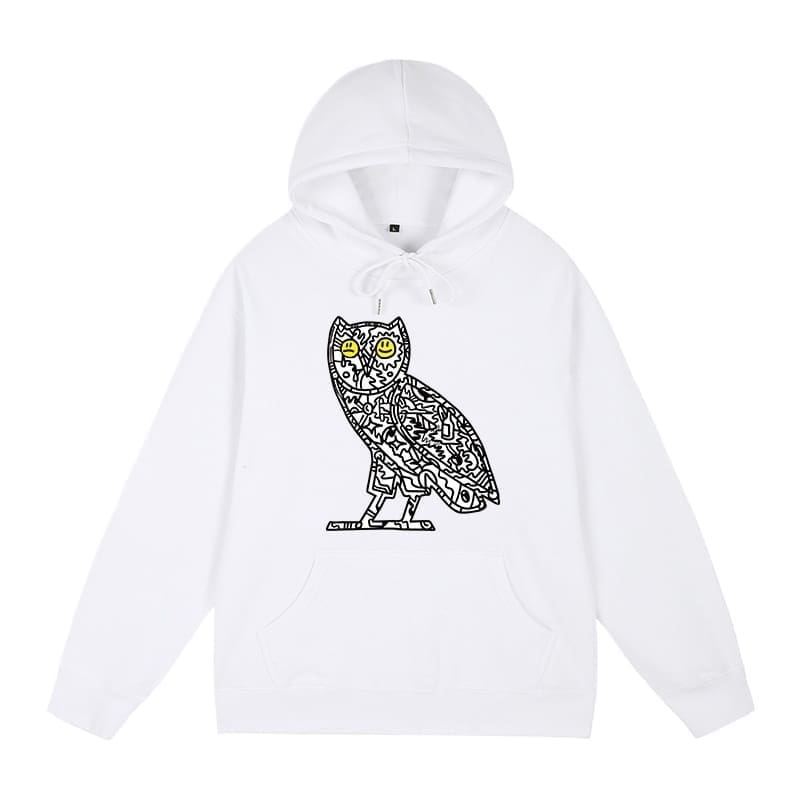 owl smiley F**e ovo hooded sweater