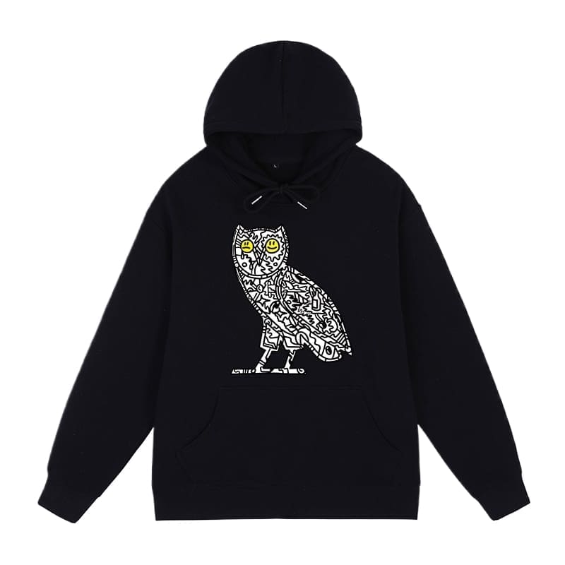 owl smiley F**e ovo hooded sweater