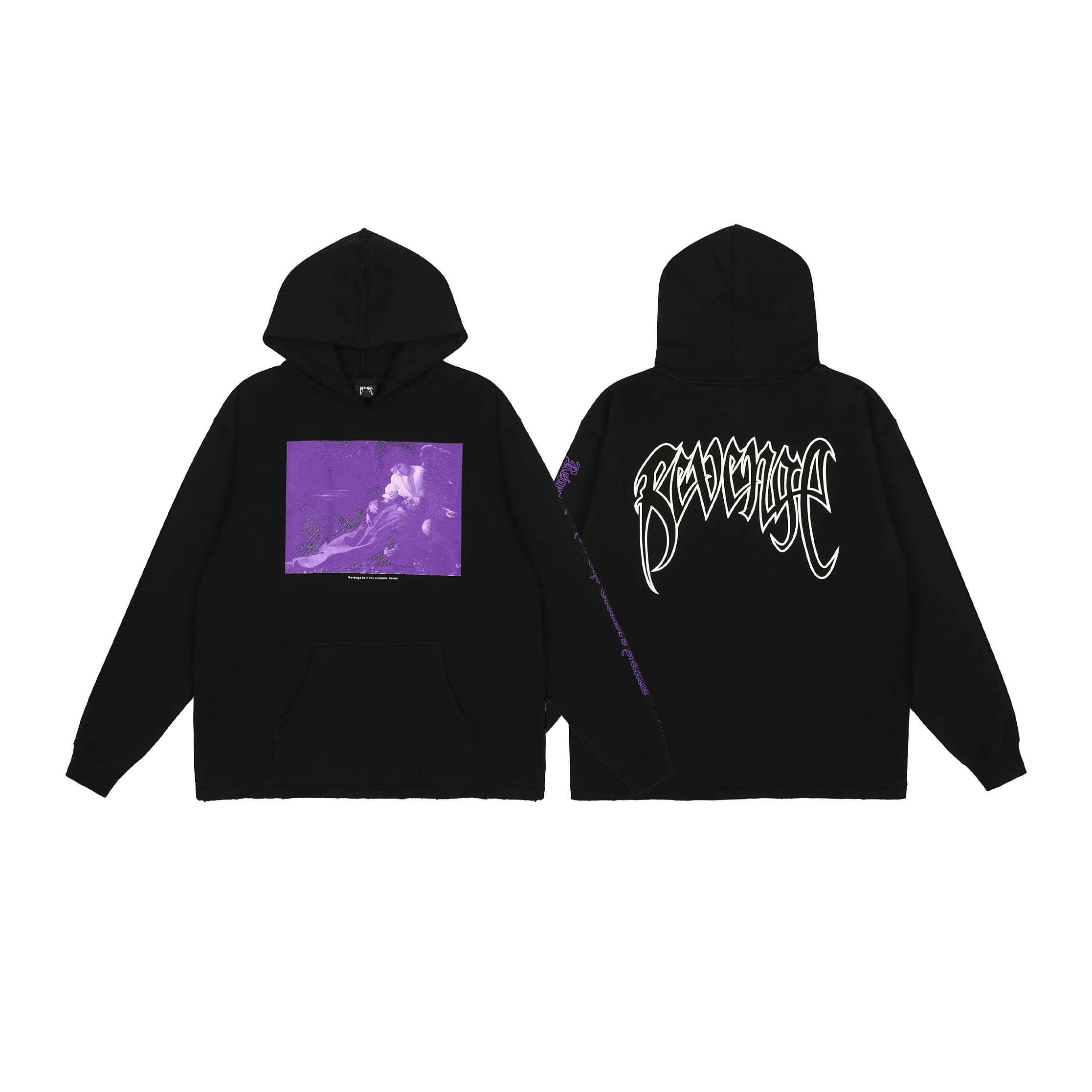 Revenge Style Black Skull Logo Hoodie 2