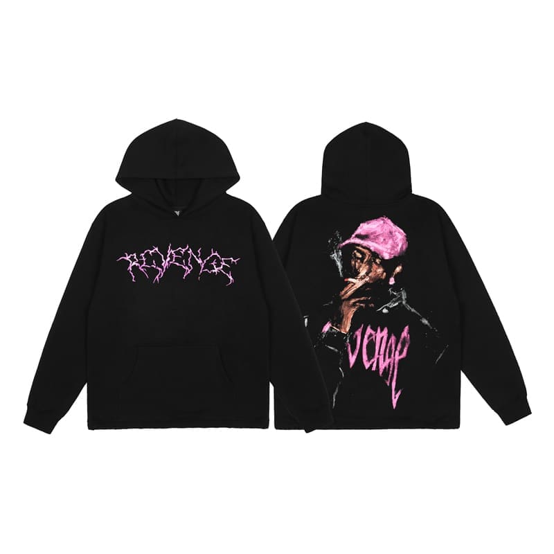 Revenge Style Black Skull Logo Hoodie 2