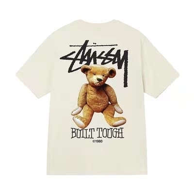 Stussy Crown Surfing Print Short Sleeve T-Shirt for Men and Women 3