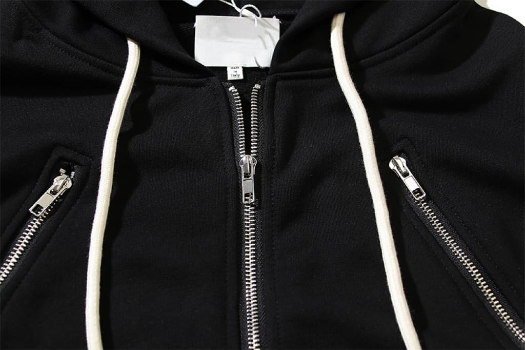 Ma*i*la double zipper metal cardigan