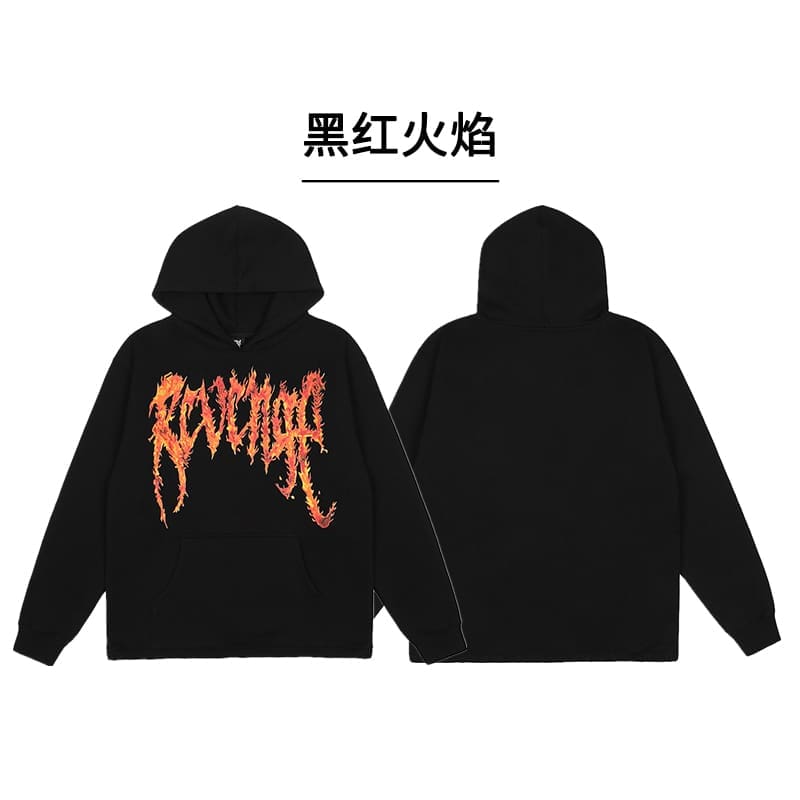 Revenge Style Black Skull Logo Hoodie 2