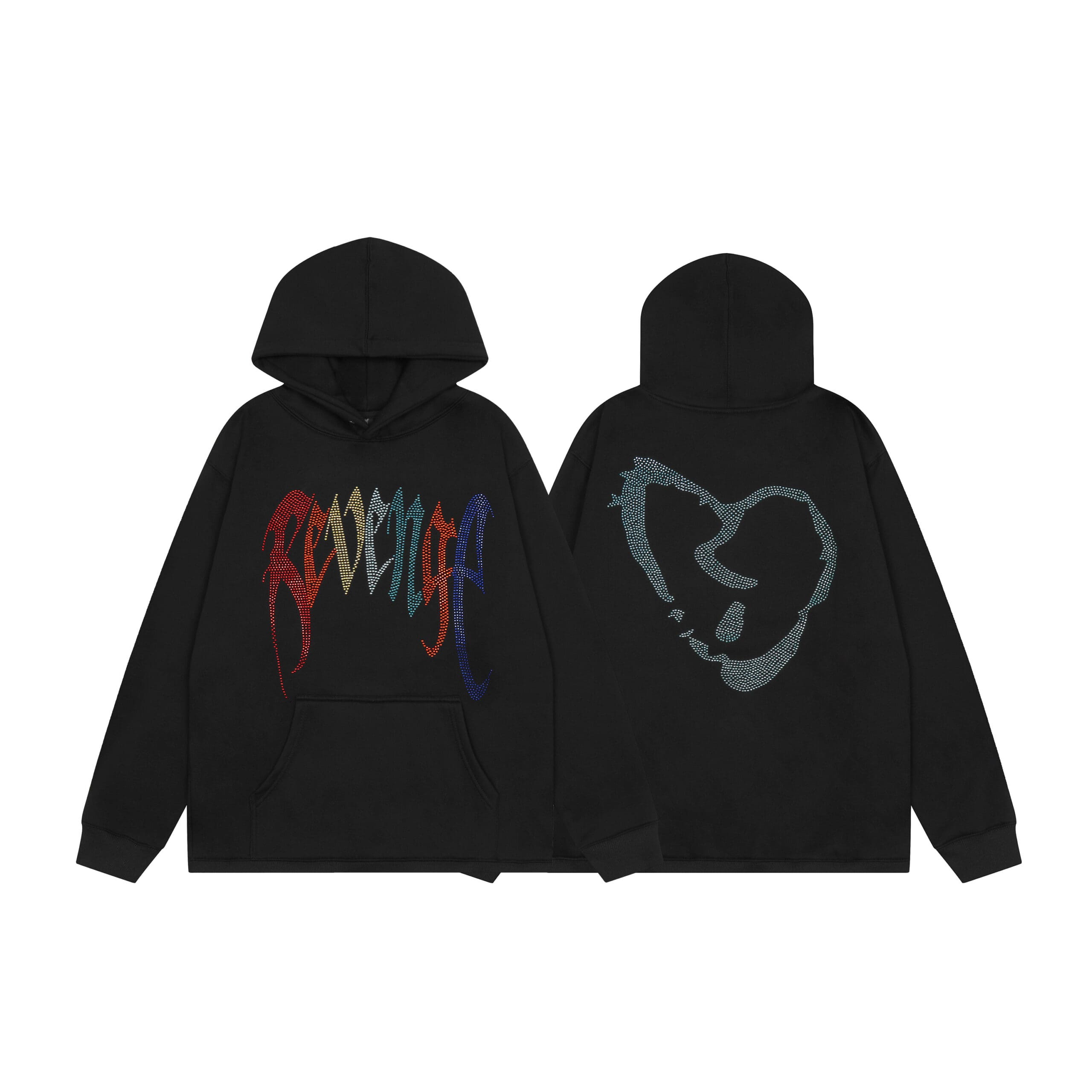 Revenge Style Black Skull Logo Hoodie 2