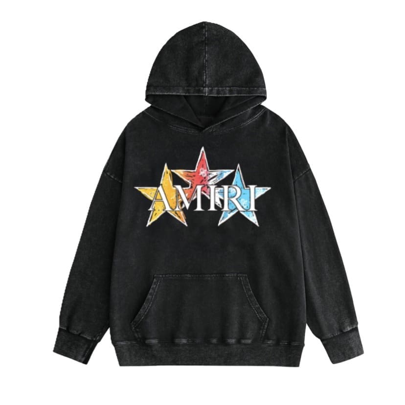 Amiri Washed Wear Pullover Hoodie