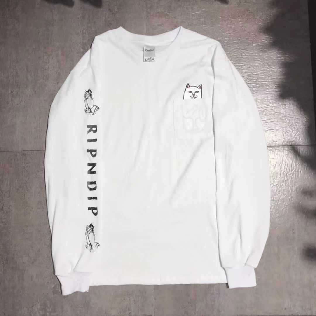 Ripndip Middle Finger Cat Long Sleeve Tee