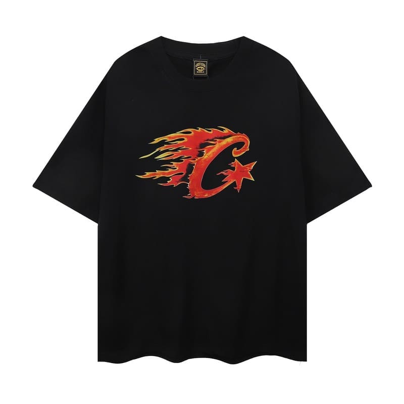 Corteiz Devil Island Graffiti Print T-Shirt for Men and Women High Street Retro Style