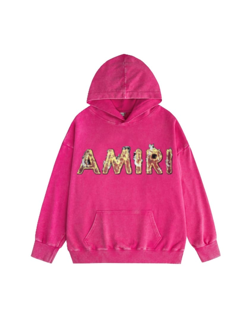 Amiri Washed Wear Pullover Hoodie