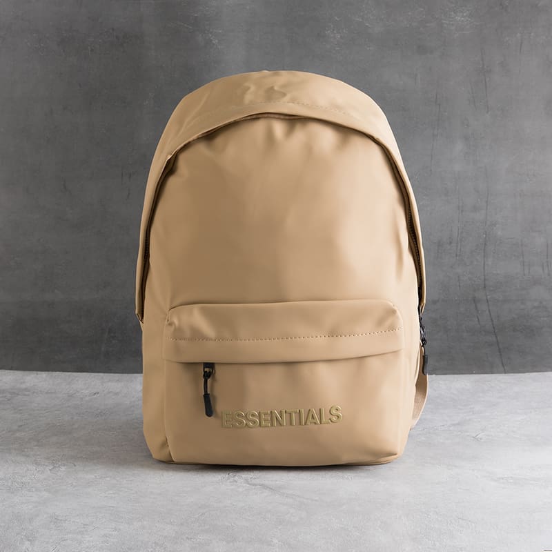 Essentials Khaki Backpack Schoolbag for Boys and Girls FOG Fashion Travel Bag