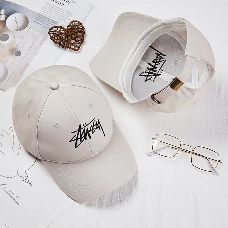 Stussy Embroidered Soft Top Baseball Cap for Men and Women