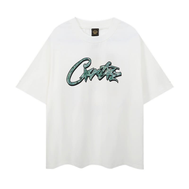 Corteiz Devil Island Graffiti Print T-Shirt for Men and Women High Street Retro Style