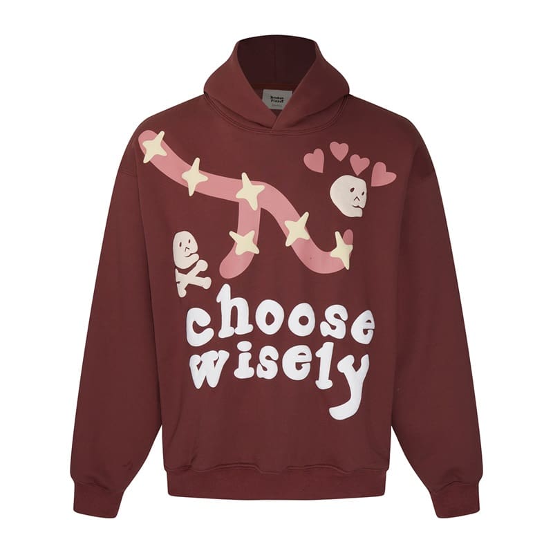 Broken Planet Puff Print Pullover Hoodie for Men and Women