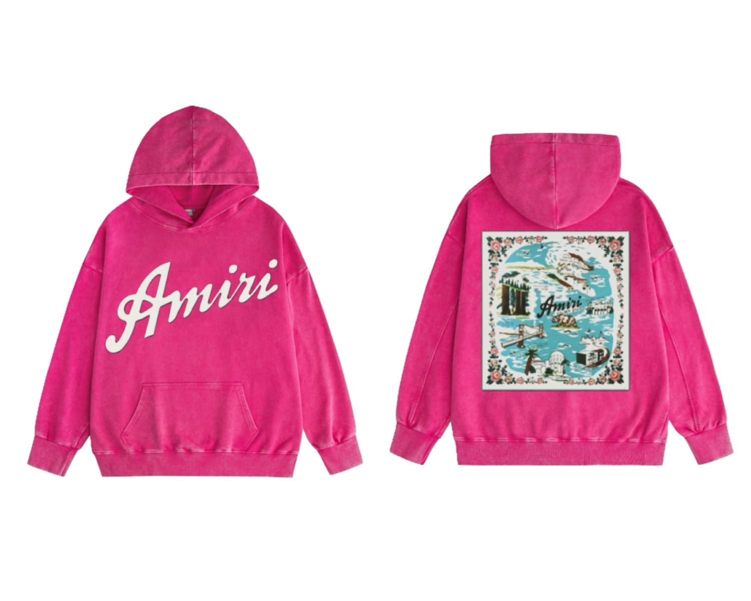 Amiri Washed Wear Pullover Hoodie 2