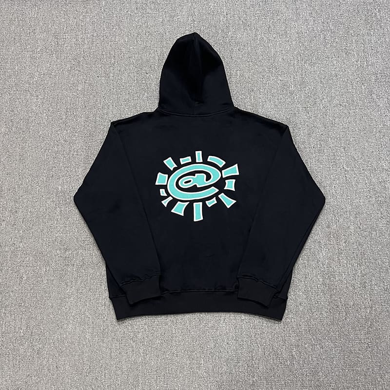 ADWYSD Sun Roll Fleece-Lined Embroidered Hoodie American Fashion Brand