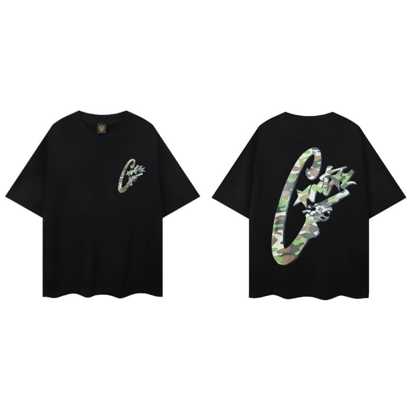 Corteiz Devil Island Graffiti Short Sleeve T-Shirt Summer Street Style