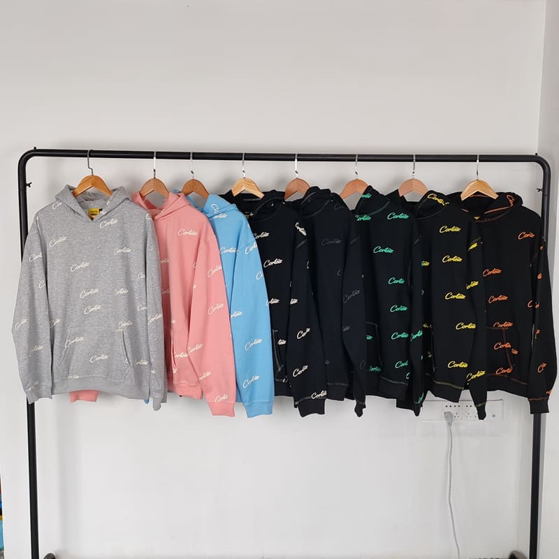 Corteiz Devil Island Over Printed Letter Hoodie