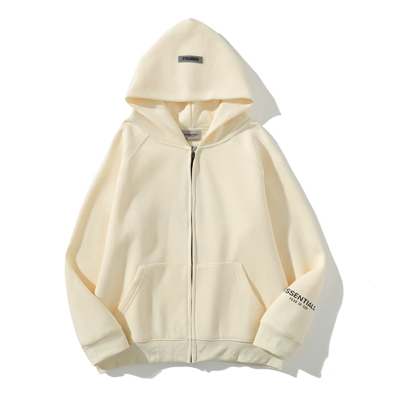 Fog Essentials High Street Zipper Sweater Hooded Coat